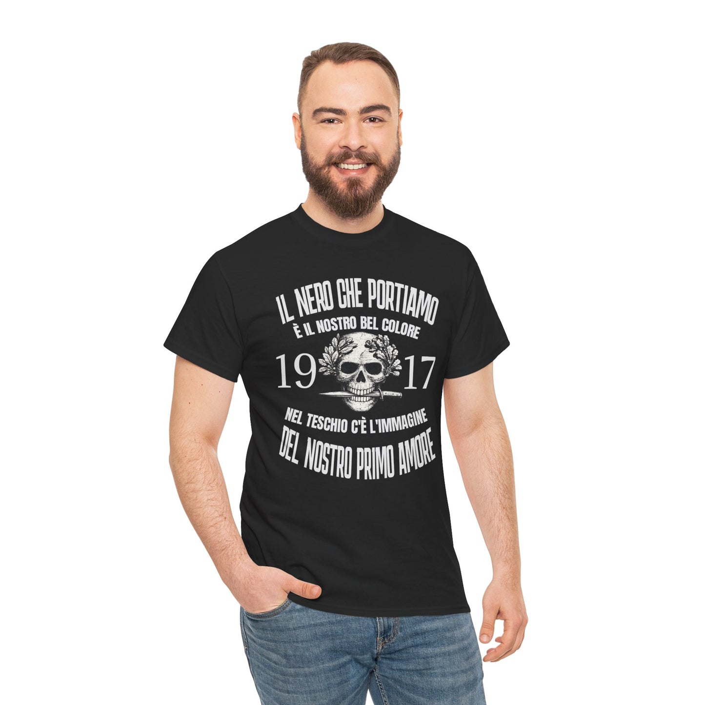 Maglietta Arditi 1917, T-Shirt Vintage Uomo Donna con Teschio, Grafica Storica Militare, Idea Regalo