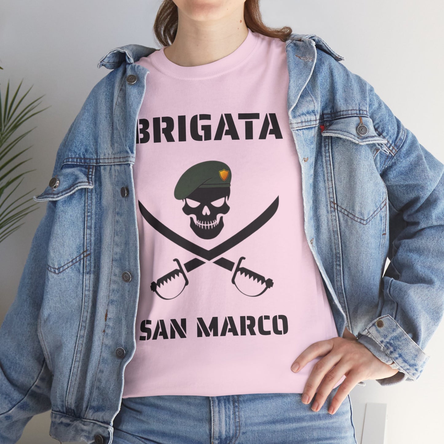 Brigata San Marco Skull T-Shirt — Marina Militare Pirate-Style Tee for Military Fans