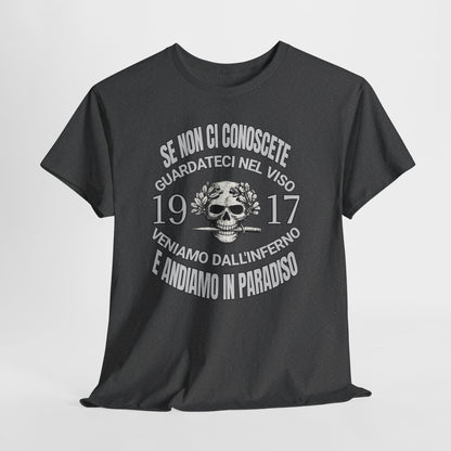 T-Shirt Arditi 1917 Me Ne Frego Militaria Italiana Grande Guerra Teschio