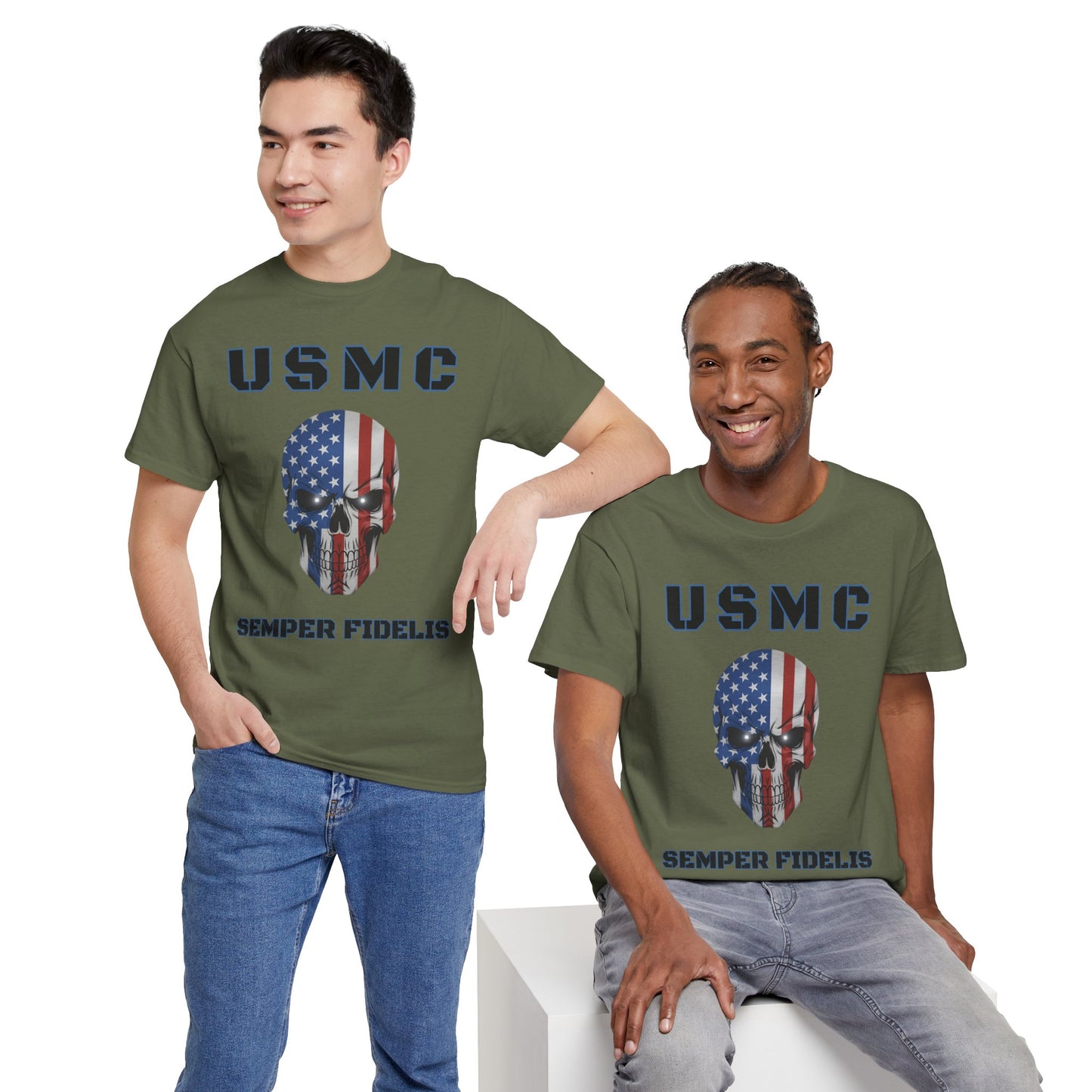 Marines USMC Semper Fidelis T-Shirt | Veteran Patriotic Military Pride Tee