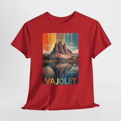Dolomiti T-shirt, Torri del Vajolet Maglietta, Montagna Alpina Vintage, Paesaggio Lago, Idea Regalo Trekking