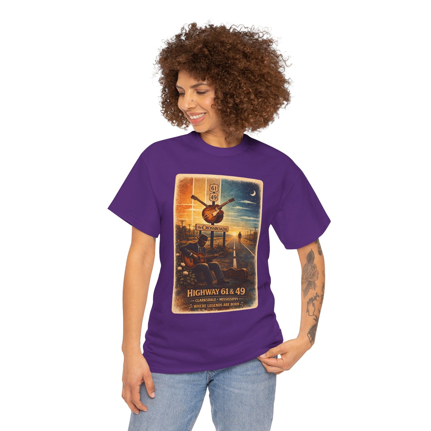 Robert Johnson Crossroads T-Shirt | Delta Blues Mississippi Tee | Route 61 Vintage Guitar Shirt