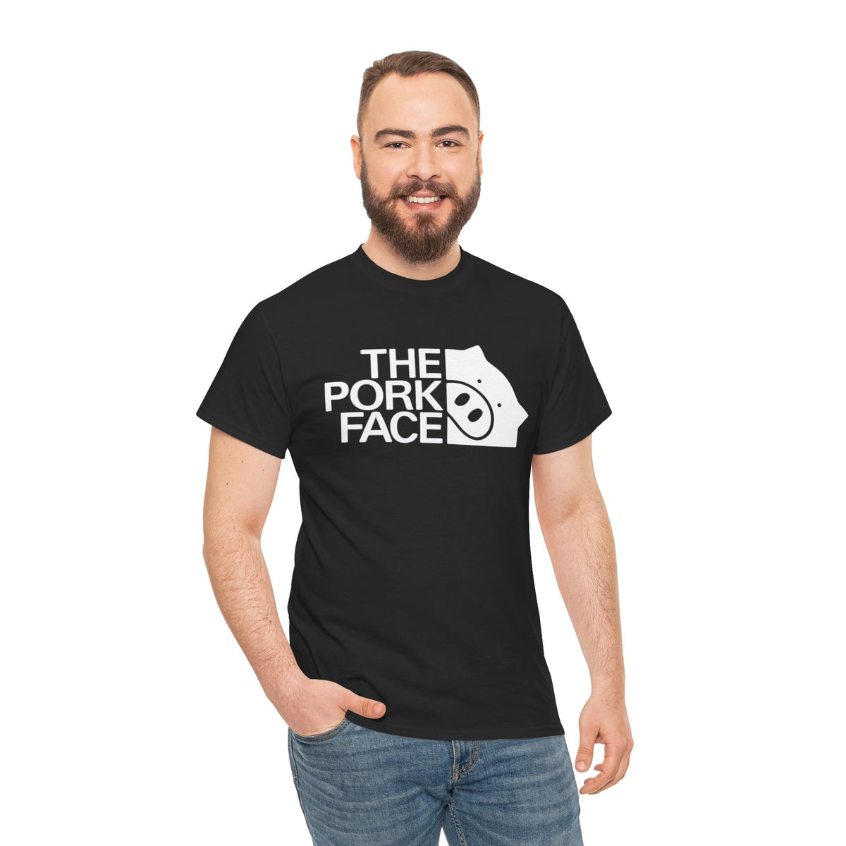 The Pork Face Funny Pig Parody T-Shirt | Pig Lover Graphic Tee