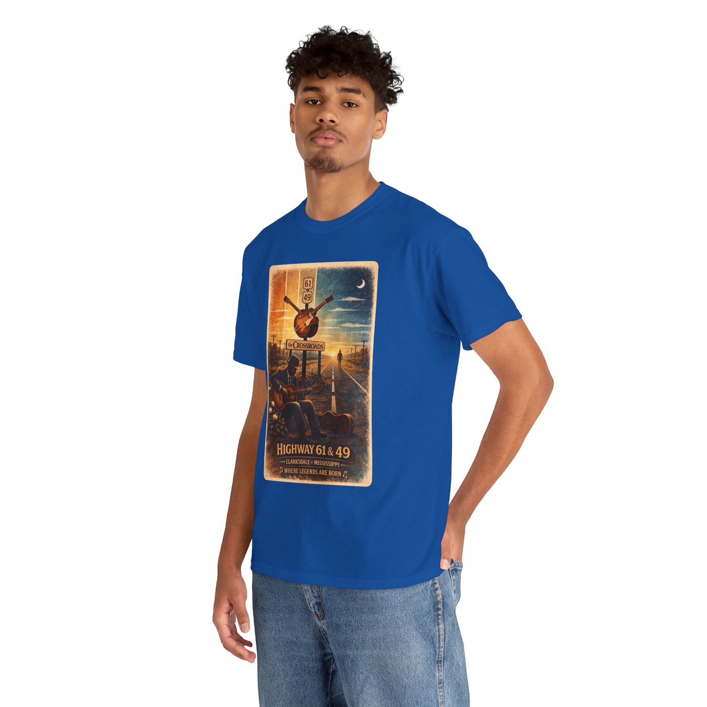 Robert Johnson Crossroads T-Shirt | Delta Blues Mississippi Tee | Route 61 Vintage Guitar Shirt