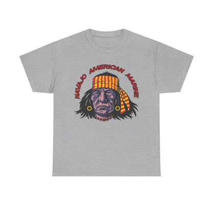 T-shirt Geronimo Navajo Tribale - Maglietta Vintage Anni 80 American Marine Heritage