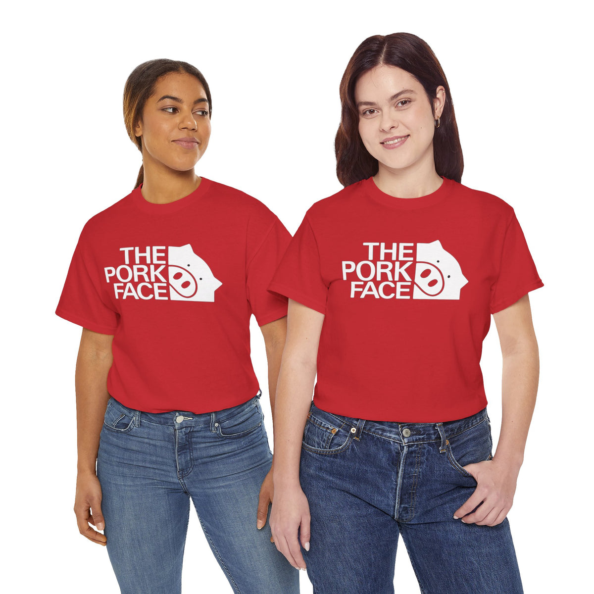The Pork Face Funny Pig Parody T-Shirt | Pig Lover Graphic Tee