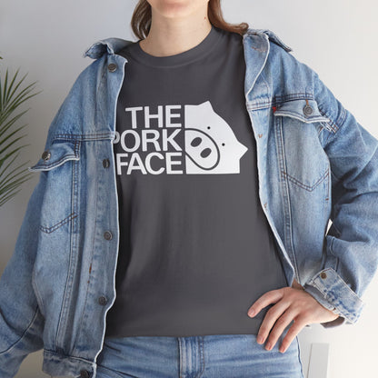 The Pork Face Funny Pig Parody T-Shirt | Pig Lover Graphic Tee