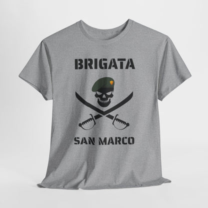 Brigata San Marco Skull T-Shirt — Marina Militare Pirate-Style Tee for Military Fans