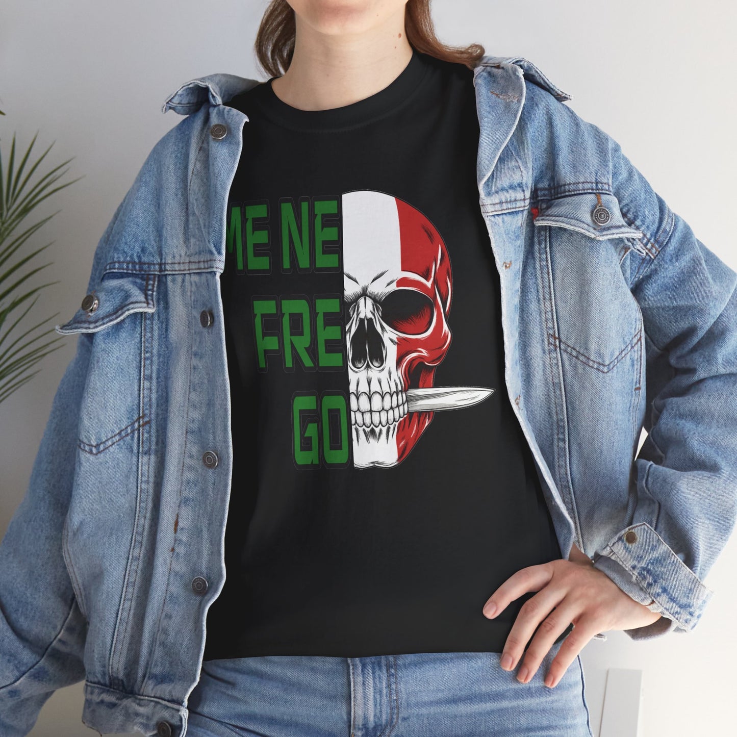 T-Shirt Arditi "Me Ne Frego" | Teschio Tricolore Italiano — Maglietta Militare Vintage