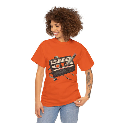 1976 50th Birthday Retro Cassette Tee — Vintage Music Tape Shirt
