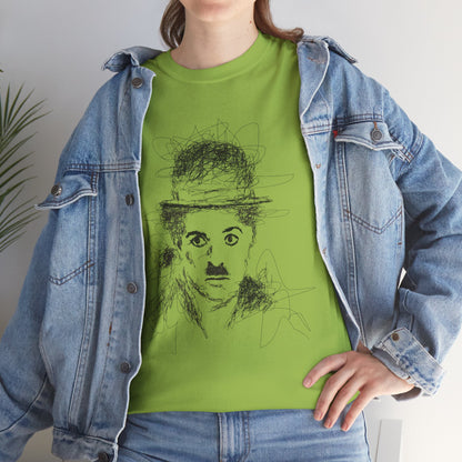 T-shirt Charlie Chaplin, Artistic Character Tee - Unique Graphic Design, Casual Wear, Gift for Artists, Vintage Style, Unisex Fashion
