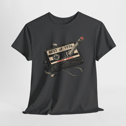 1976 50th Birthday Retro Cassette Tee — Vintage Music Tape Shirt