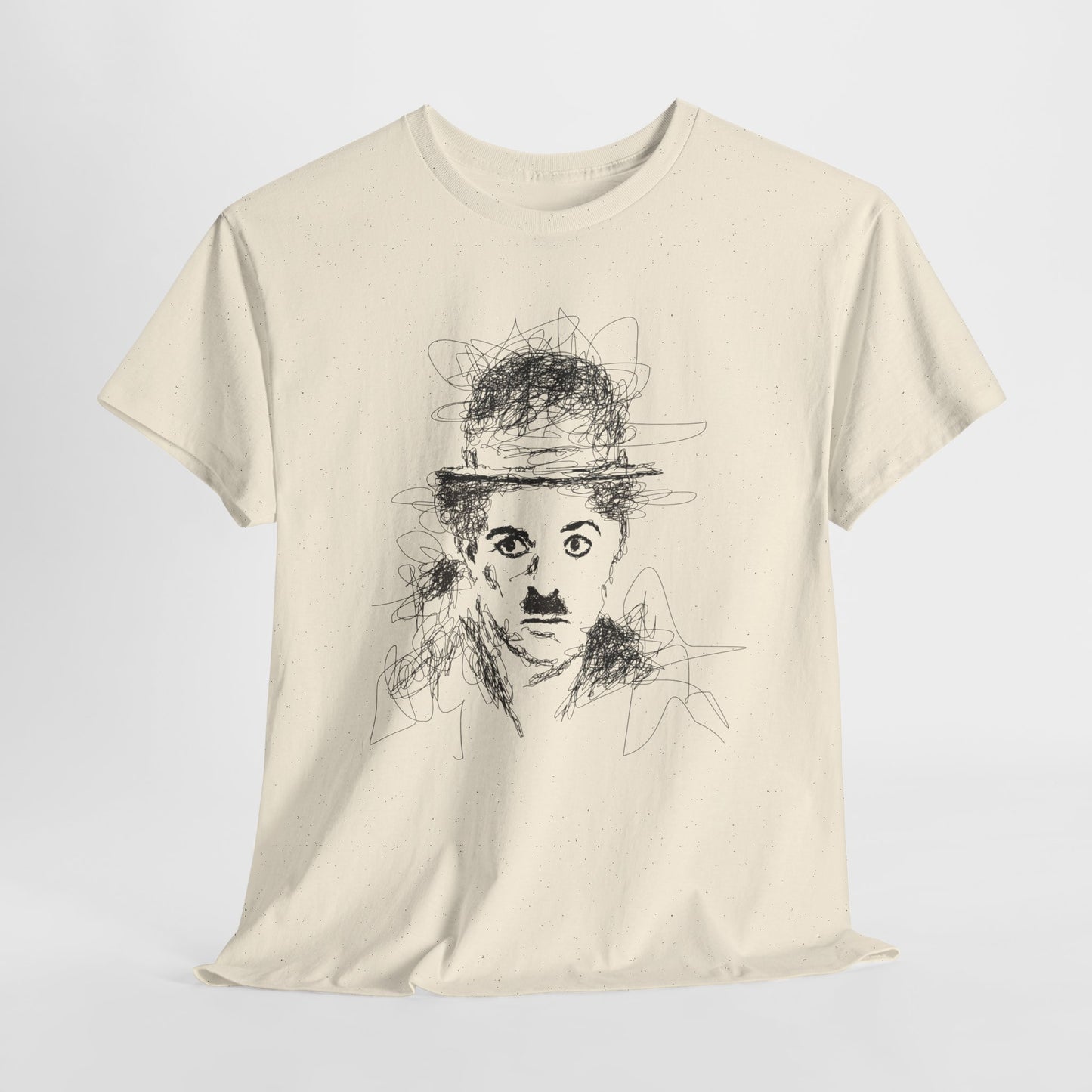 T-shirt Charlie Chaplin, Artistic Character Tee - Unique Graphic Design, Casual Wear, Gift for Artists, Vintage Style, Unisex Fashion
