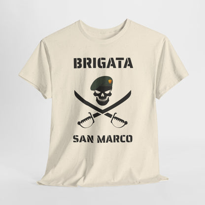 Brigata San Marco Skull T-Shirt — Marina Militare Pirate-Style Tee for Military Fans