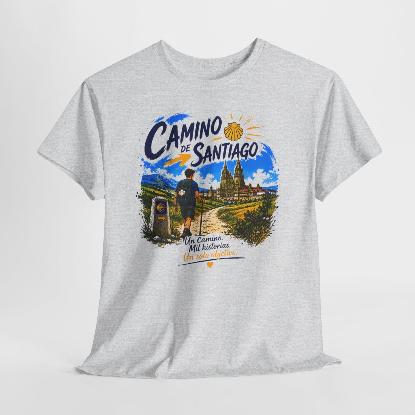 Personalized Camino de Santiago Shirt - Choose Male or Female Pilgrim - Retro Camino T-Shirt - El Camino Hiking Gift