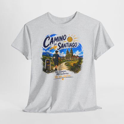 Personalized Camino de Santiago Shirt - Choose Male or Female Pilgrim - Retro Camino T-Shirt - El Camino Hiking Gift