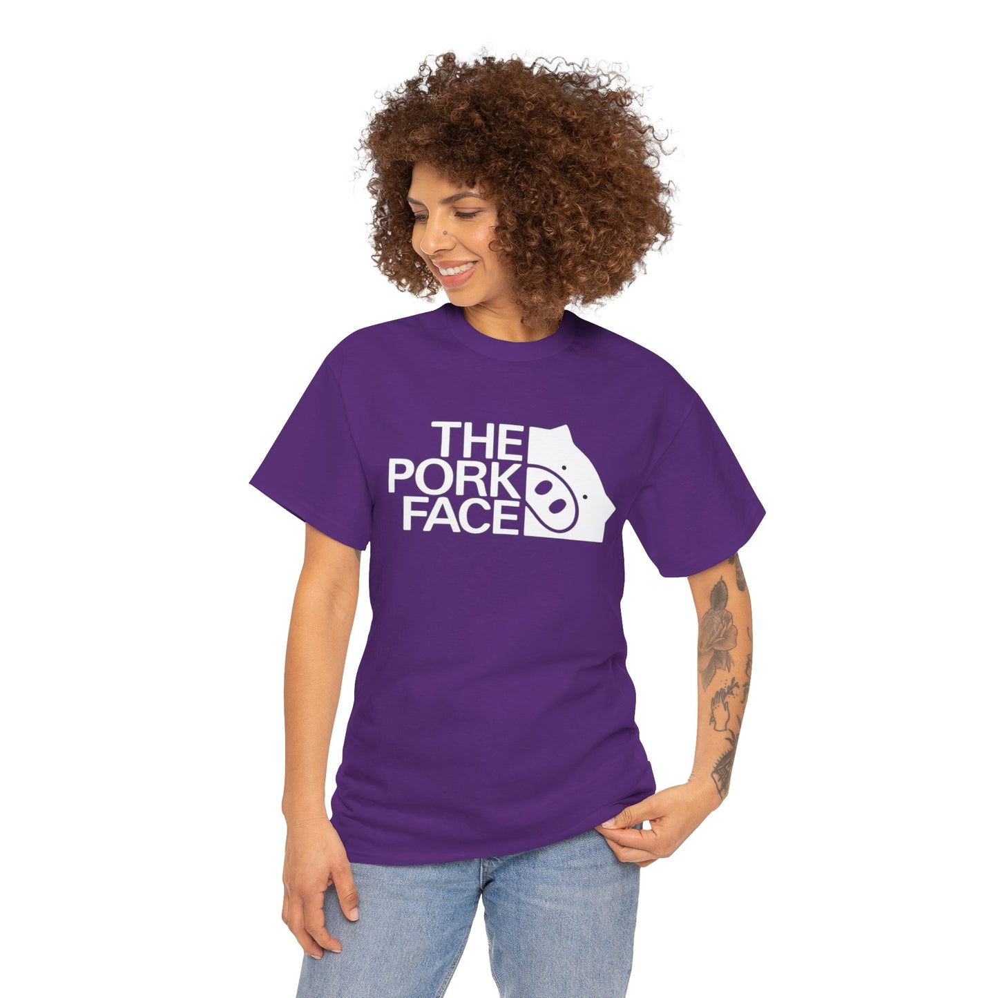 The Pork Face Funny Pig Parody T-Shirt | Pig Lover Graphic Tee