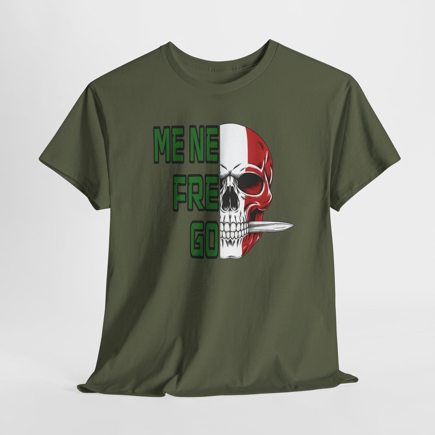 T-Shirt Arditi "Me Ne Frego" | Teschio Tricolore Italiano — Maglietta Militare Vintage