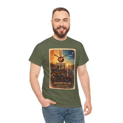 Robert Johnson Crossroads T-Shirt | Delta Blues Mississippi Tee | Route 61 Vintage Guitar Shirt