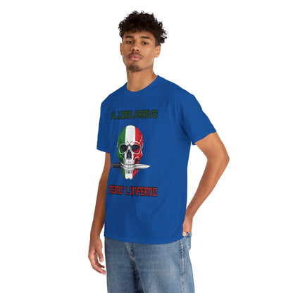 Maglietta Arditi Italiani | T-Shirt Teschio Tricolore Pugnale | Idea Regalo Storia Militare
