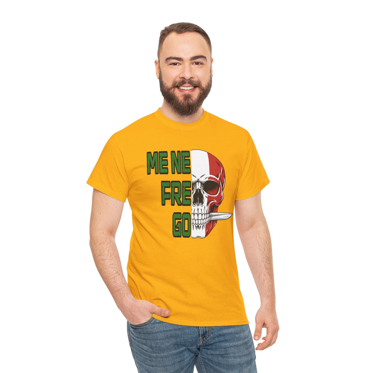 T-Shirt Arditi "Me Ne Frego" | Teschio Tricolore Italiano — Maglietta Militare Vintage