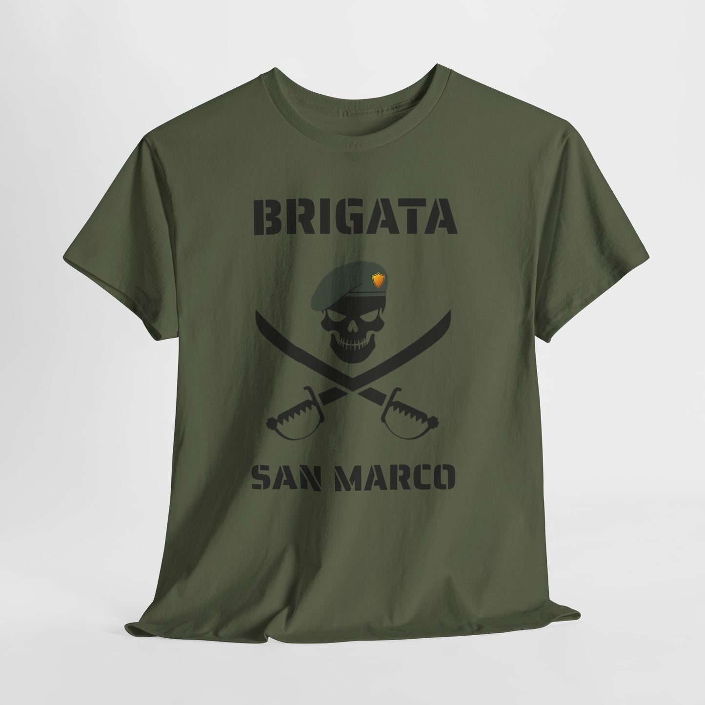 Brigata San Marco Skull T-Shirt — Marina Militare Pirate-Style Tee for Military Fans