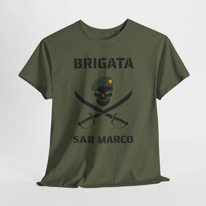 Brigata San Marco Skull T-Shirt — Marina Militare Pirate-Style Tee for Military Fans