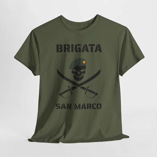 Brigata San Marco Skull T-Shirt — Marina Militare Pirate-Style Tee for Military Fans