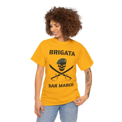 Brigata San Marco Skull T-Shirt — Marina Militare Pirate-Style Tee for Military Fans