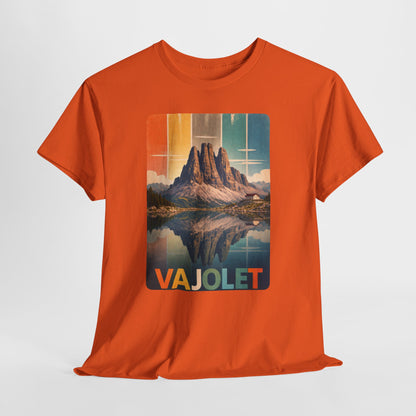 Dolomiti T-shirt, Torri del Vajolet Maglietta, Montagna Alpina Vintage, Paesaggio Lago, Idea Regalo Trekking