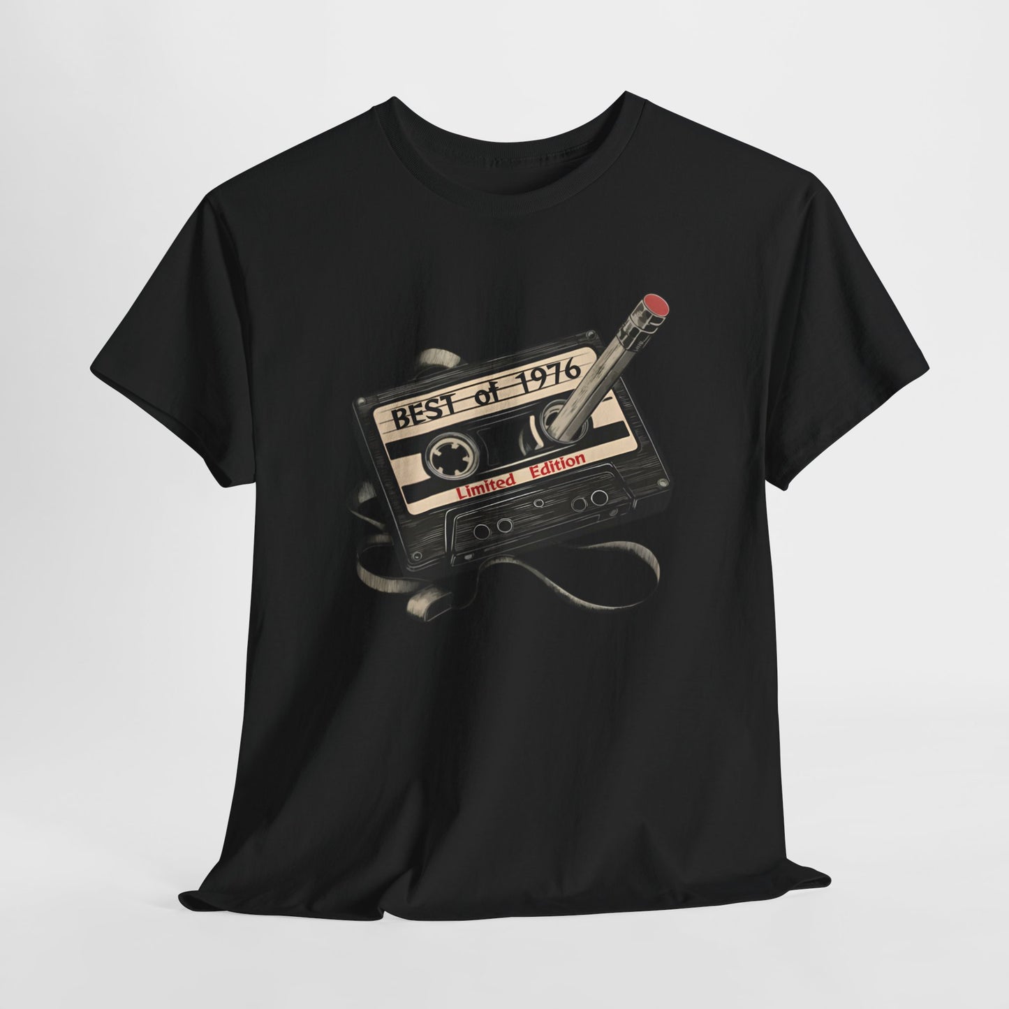 1976 50th Birthday Retro Cassette Tee — Vintage Music Tape Shirt
