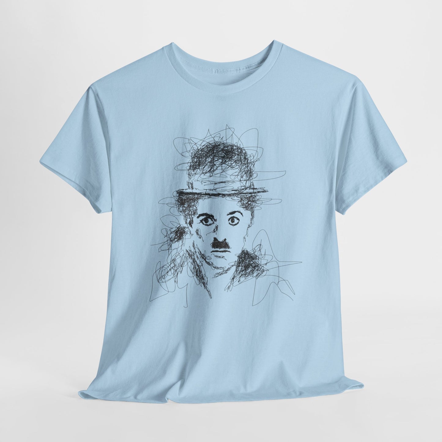 T-shirt Charlie Chaplin, Artistic Character Tee - Unique Graphic Design, Casual Wear, Gift for Artists, Vintage Style, Unisex Fashion