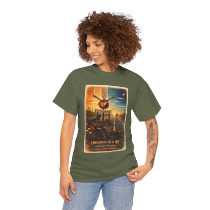 Robert Johnson Crossroads T-Shirt | Delta Blues Mississippi Tee | Route 61 Vintage Guitar Shirt