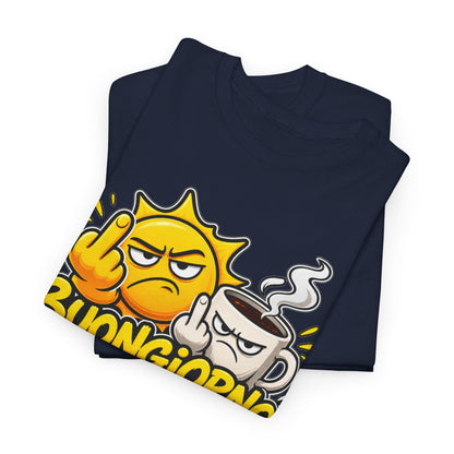 Maglietta Ironica "Buongiorno Un Cazzo" | T-Shirt Divertente Caffè e Sarcasmo