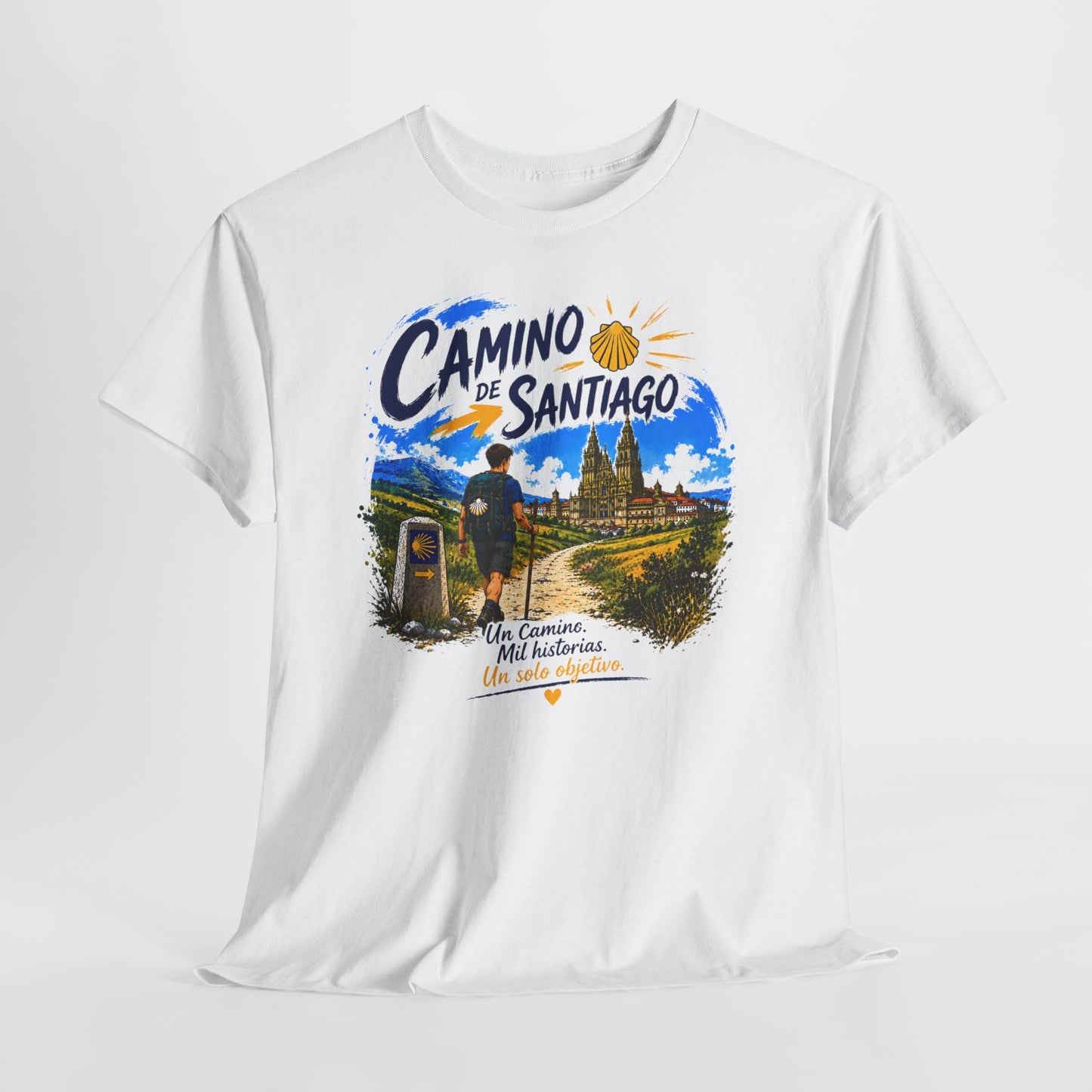 Personalized Camino de Santiago Shirt - Choose Male or Female Pilgrim - Retro Camino T-Shirt - El Camino Hiking Gift