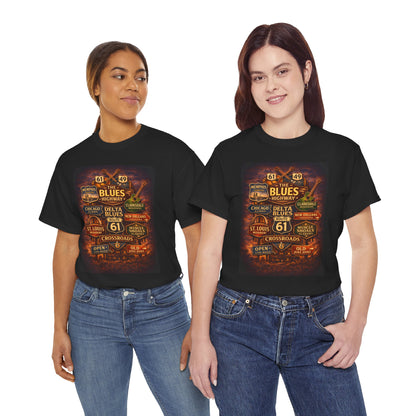 Delta Blues Music Tee | Mississippi Blues Streets, Vintage Blues Shirt