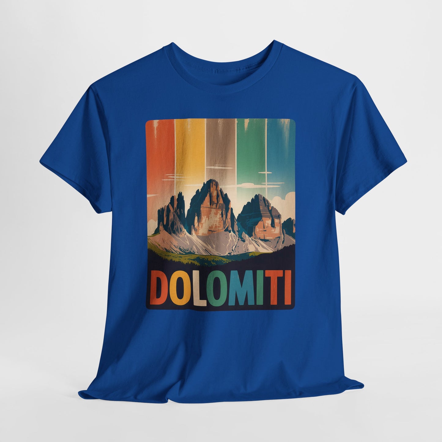 Dolomiti Shirt, Mountain Adventure Unisex Heavy Cotton Tee, Montagna T-shirt, Tre Cime di Lavaredo, Outdoor Hiking Tee