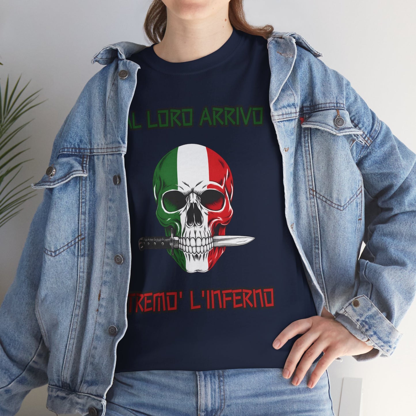 Maglietta Arditi Italiani | T-Shirt Teschio Tricolore Pugnale | Idea Regalo Storia Militare