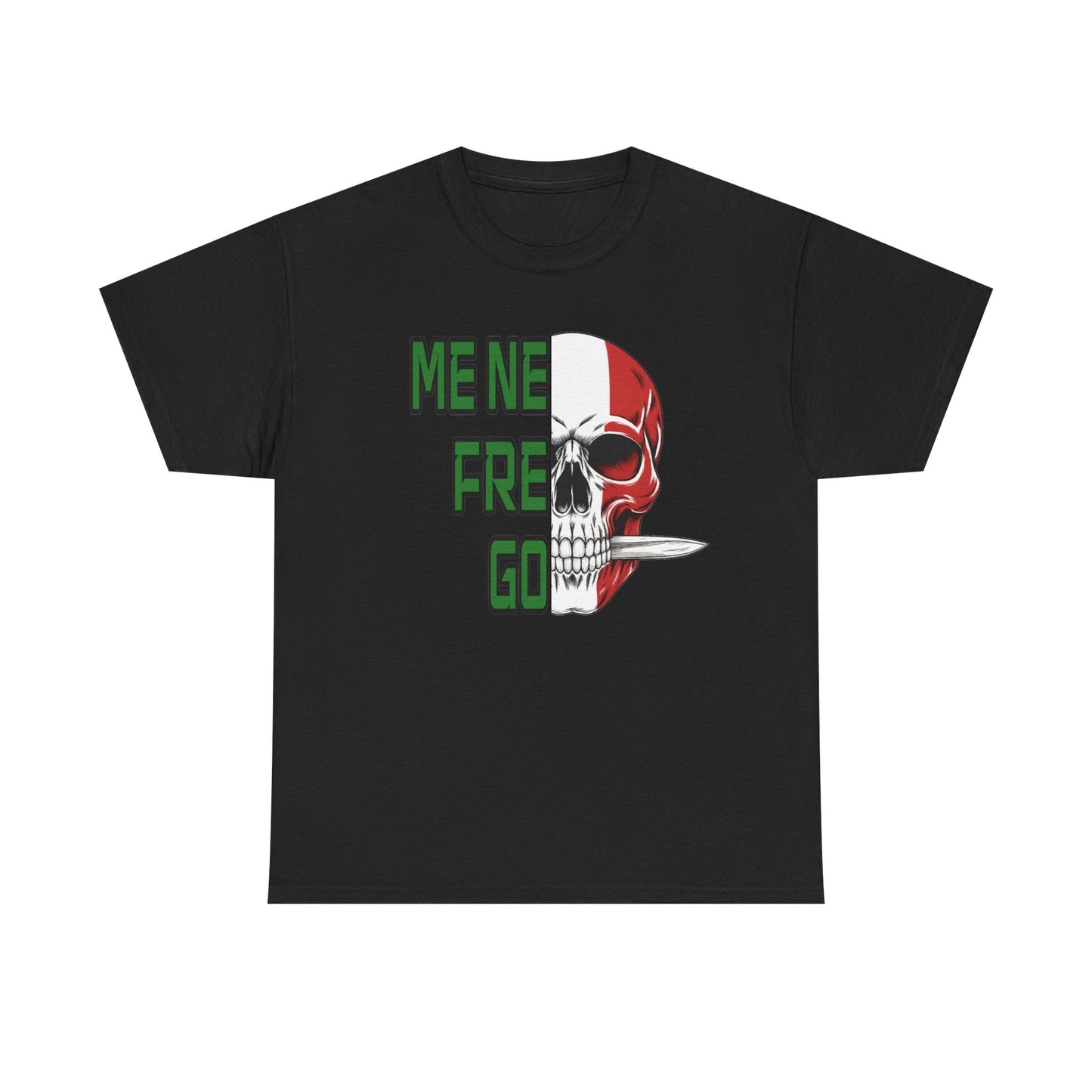 T-Shirt Arditi "Me Ne Frego" | Teschio Tricolore Italiano — Maglietta Militare Vintage