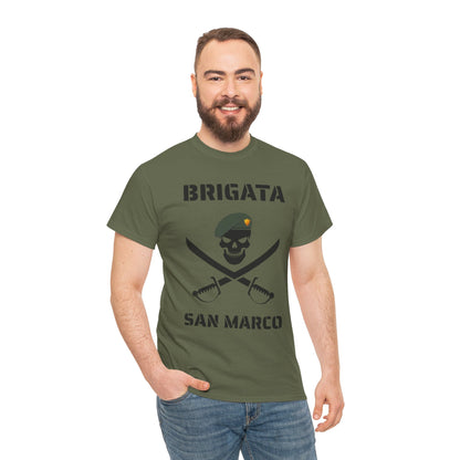 Brigata San Marco Skull T-Shirt — Marina Militare Pirate-Style Tee for Military Fans