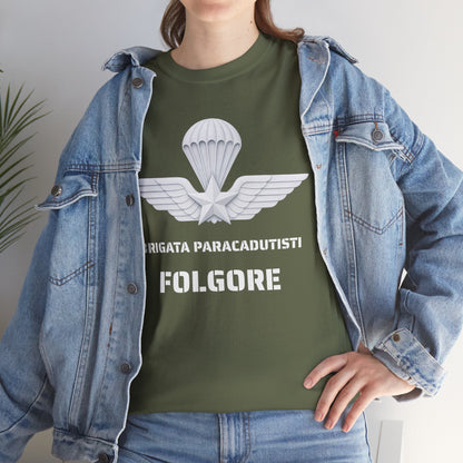 Paracadutisti Folgore T-Shirt Uomo - Brigata Paracadutisti Folgore - Maglietta Militare Italiana Regalo Esercito