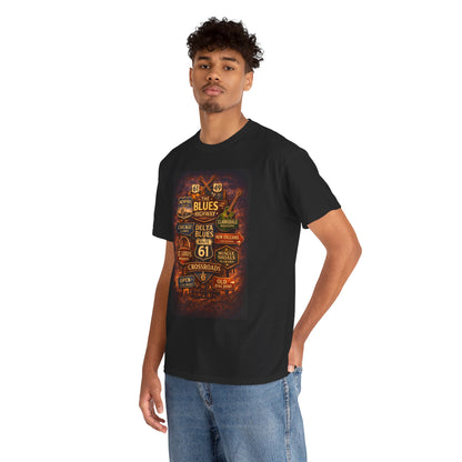 Delta Blues Music Tee | Mississippi Blues Streets, Vintage Blues Shirt