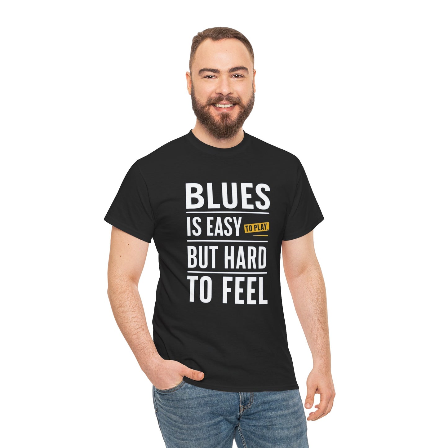 Blues Music Tee - Jimi Hendrix Quote Graphic T-Shirt for Music Lovers