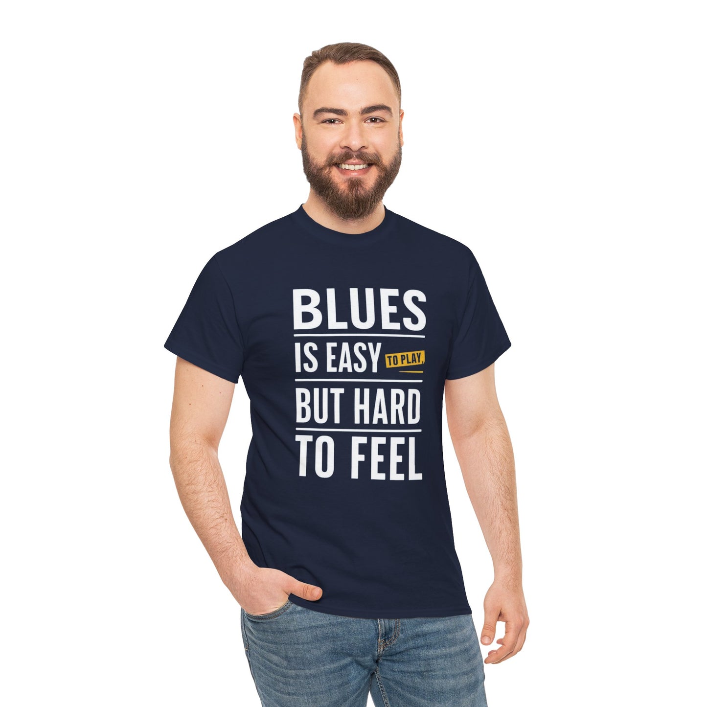 Blues Music Tee - Jimi Hendrix Quote Graphic T-Shirt for Music Lovers