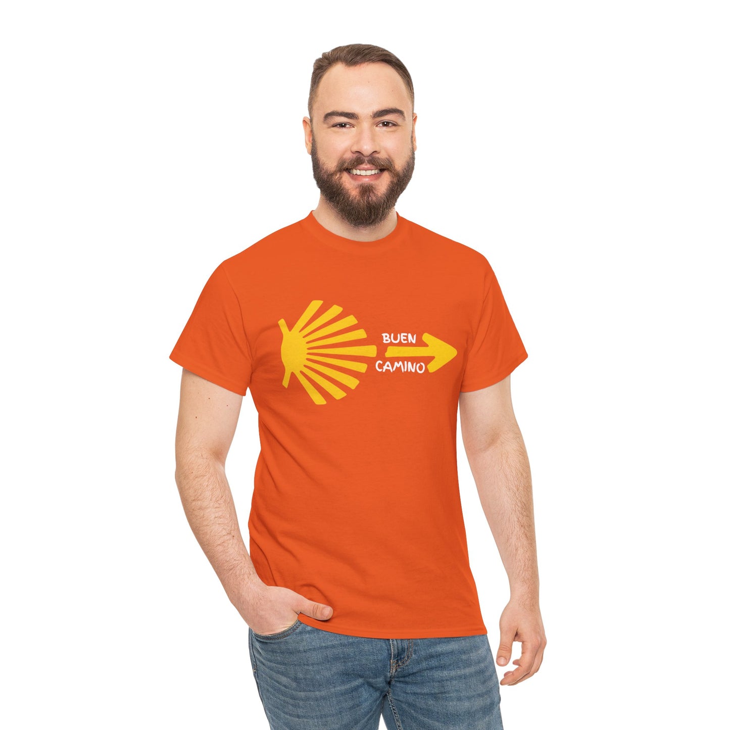 Buen Camino Shirt, Camino de Santiago T-Shirt, Pilgrim Hiking Tee, St. James Way Gift, Camino Arrow Shell Graphic Tee, Travel Walker Shirt