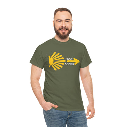 Buen Camino Shirt, Camino de Santiago T-Shirt, Pilgrim Hiking Tee, St. James Way Gift, Camino Arrow Shell Graphic Tee, Travel Walker Shirt