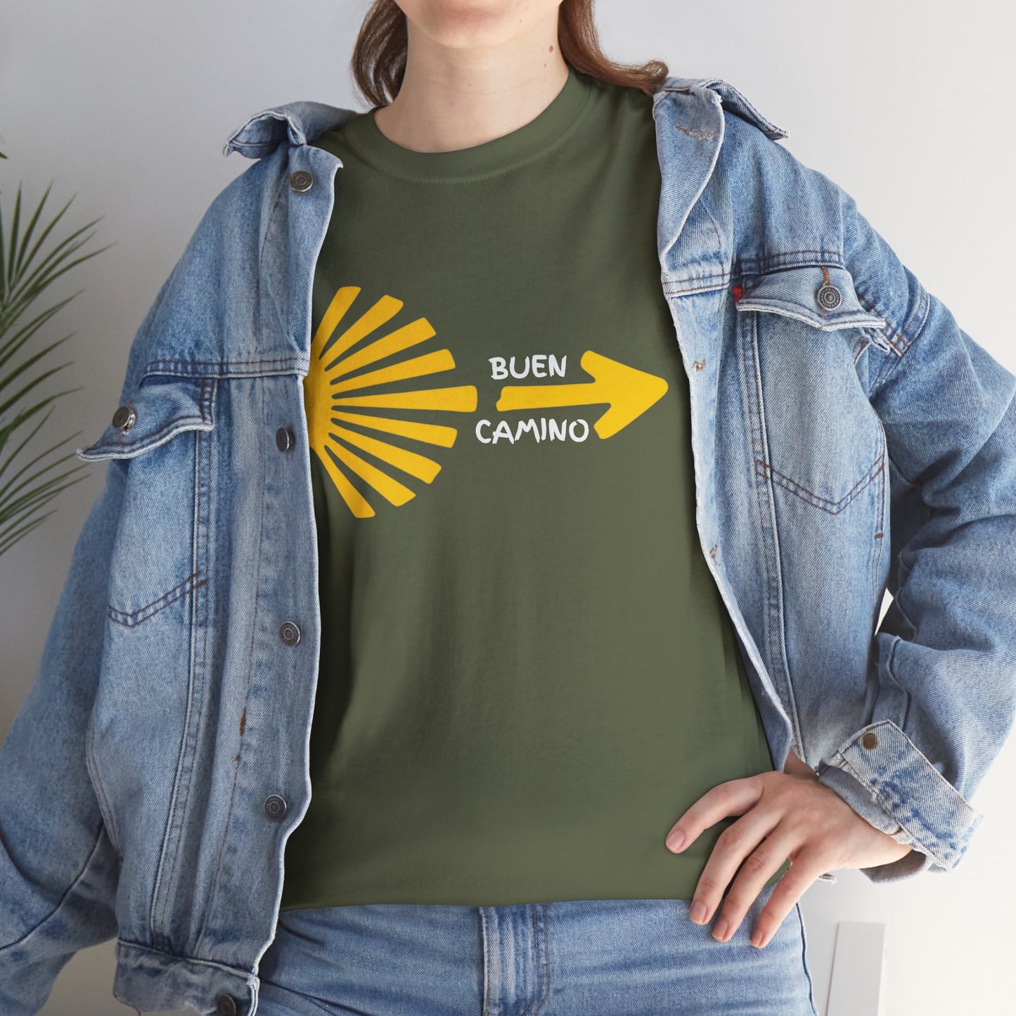 Buen Camino Shirt, Camino de Santiago T-Shirt, Pilgrim Hiking Tee, St. James Way Gift, Camino Arrow Shell Graphic Tee, Travel Walker Shirt