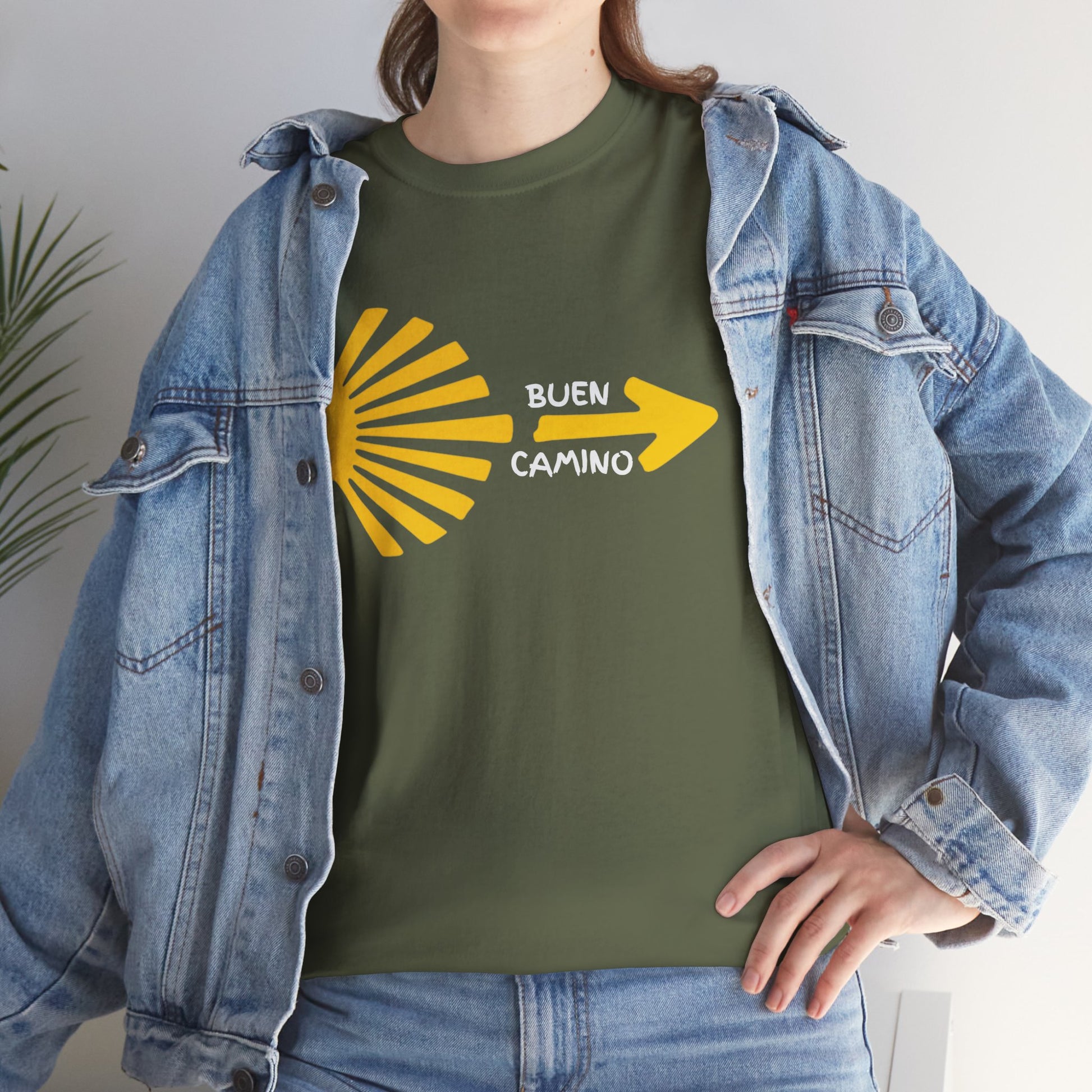 Buen Camino Shirt, Camino de Santiago T-Shirt, Pilgrim Hiking Tee, St. James Way Gift, Camino Arrow Shell Graphic Tee, Travel Walker Shirt