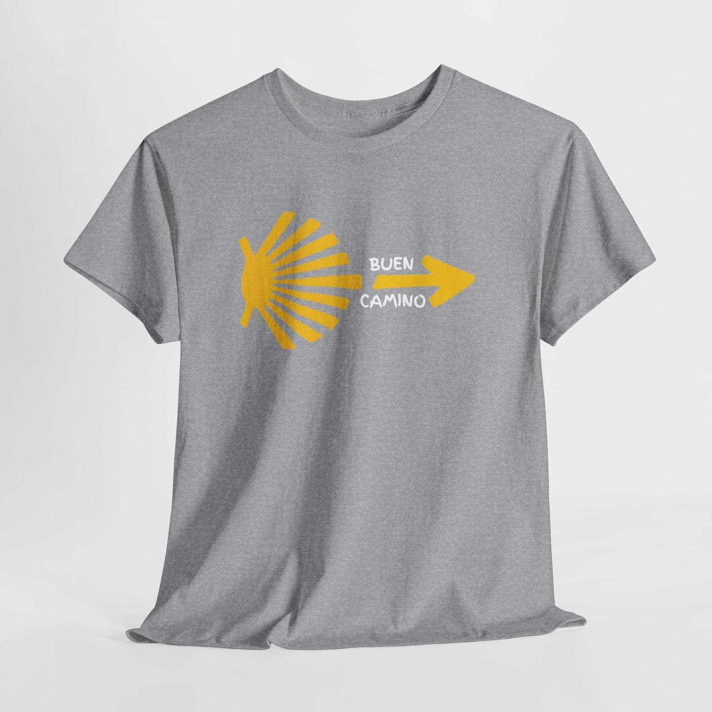 Buen Camino Shirt, Camino de Santiago T-Shirt, Pilgrim Hiking Tee, St. James Way Gift, Camino Arrow Shell Graphic Tee, Travel Walker Shirt
