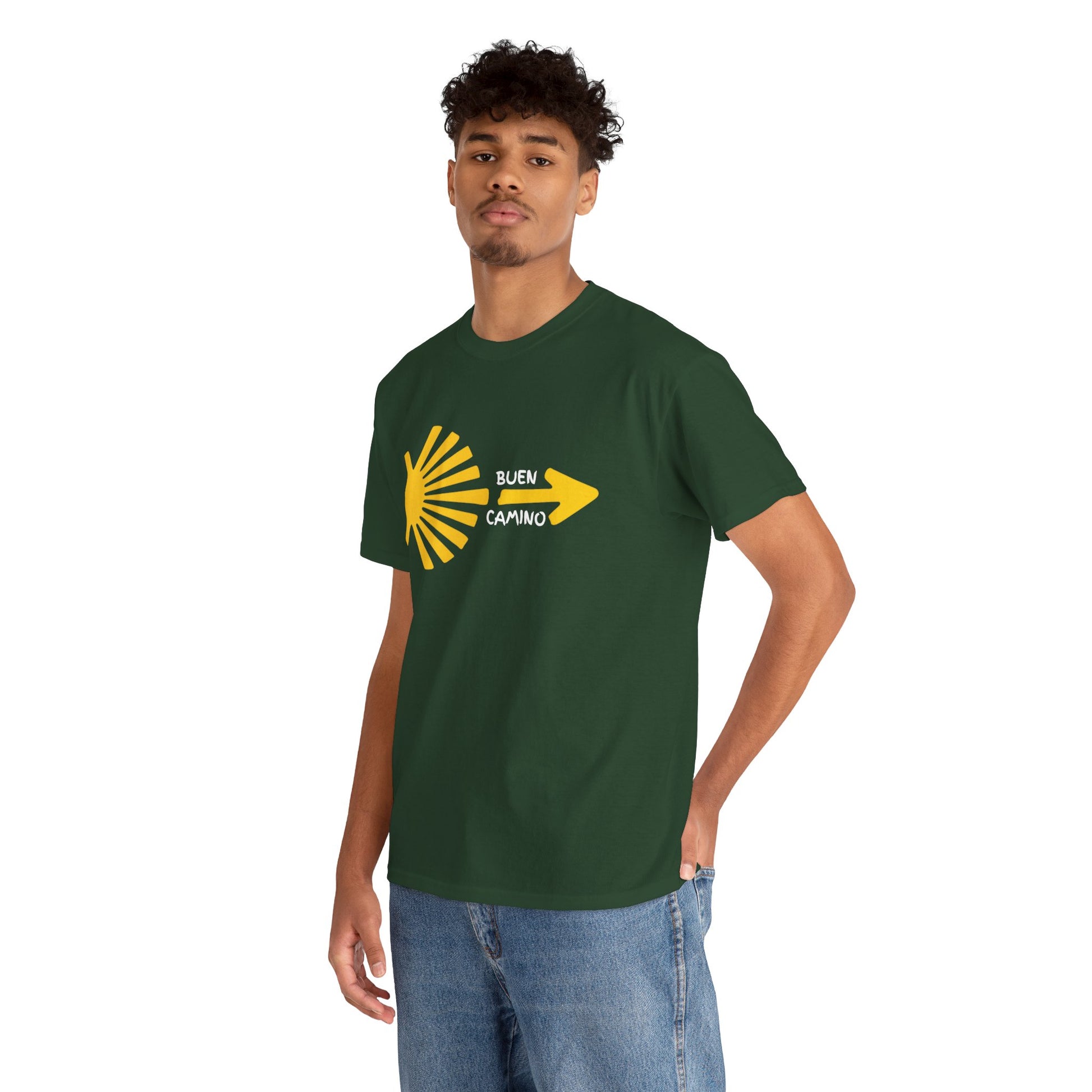 Buen Camino Shirt, Camino de Santiago T-Shirt, Pilgrim Hiking Tee, St. James Way Gift, Camino Arrow Shell Graphic Tee, Travel Walker Shirt